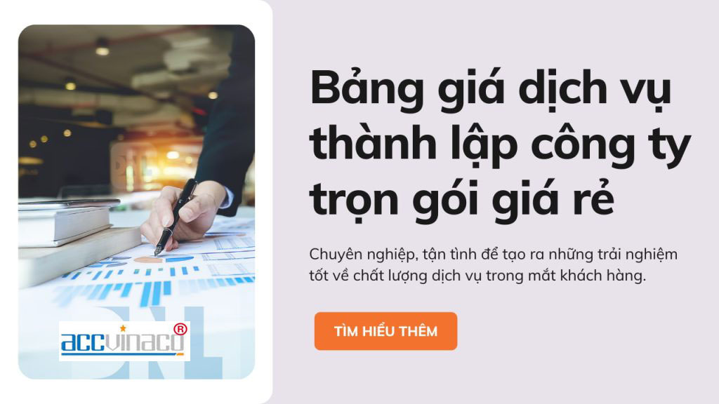 Dịch vụ thành lập công ty trọn gói giá rẻ | Luật ACCVINACO
